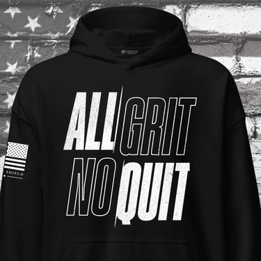 All Grit No Quit Hoodie Patriotic Warrior Apparel